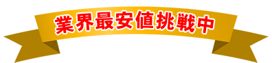 業界最安値挑戦中